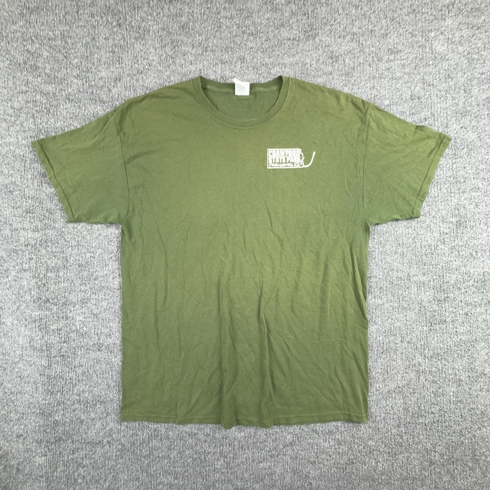 Crawford State Park Shirt Mens XL Green Farlington Kansas Graphic Tee Jerzees